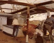 华金索罗利亚巴斯蒂达 - Two Men On A Deck